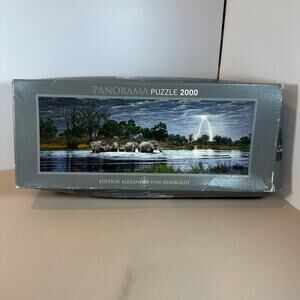 Panorama Puzzle 2000 Piece Edition Humboldt Herd of Elephants 29508 Heye 2012